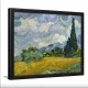 Tablou Vincent van Gogh - Câmp de Grâu cu Chiparoși, tablou reproducere înrămat ideal pentru livinguri moderne sau clasice, birouri elegante, holuri generoase și dormitoare