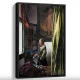 Tablou Vermeer - Fată citind o scrisoare la fereastră, tablou reproducere înrămat se potrivește perfect în livinguri clasice, birouri elegante, biblioteci sau holuri luminate