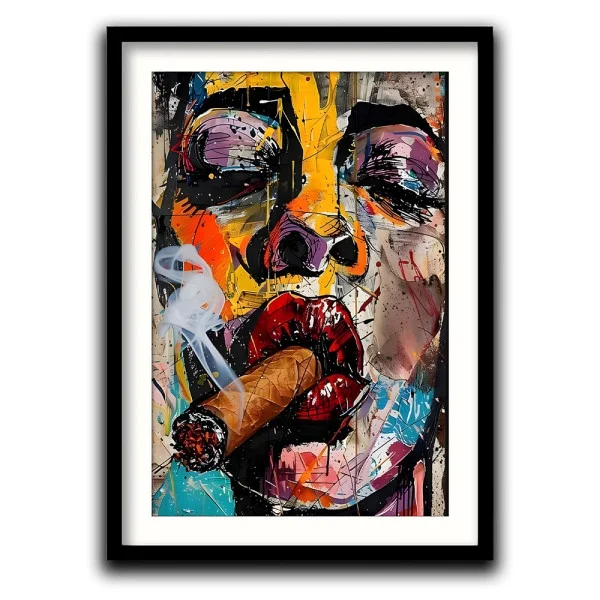 Tablou abstract înrămat - Cuba Libre, pentru birou, hol sau living modern