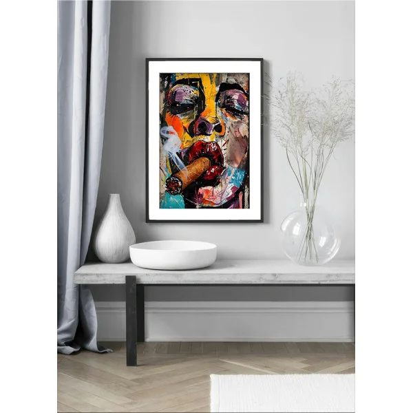Tablou abstract înrămat - Cuba Libre, pentru birou, hol sau living modern