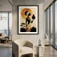 Tablou abstract înrămat - Spiritul Savanei, pentru living sau birou modern