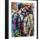 Tablou abstract înrămat - Culorile Sarutului, pentru hol, birou sau living modern