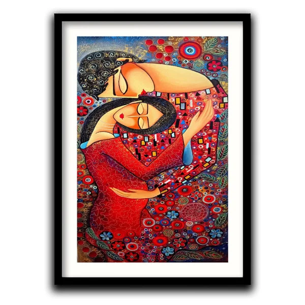 Tablou abstract înrămat - Bătăi de Inimi, pentru dormitor, living sau hol