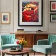 Tablou abstract înrămat - Bătăi de Inimi, pentru dormitor, living sau hol