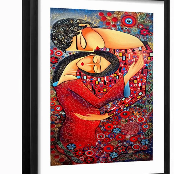 Tablou abstract înrămat - Bătăi de Inimi, pentru dormitor, living sau hol
