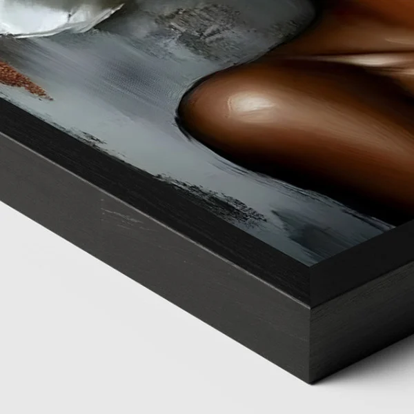 Tablou abstract înrămat cu flori – Printre Flori, tablou modern femeie cu flori