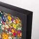 Tablou abstract înrămat - Râu de Flori, tablou abstract cu flori minimalist pentru living contemporan