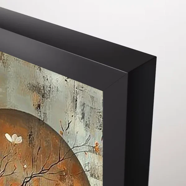 Tablou abstract înrămat - Ikebana, tablou abstract cu flori, pentru living sau dormitor modern