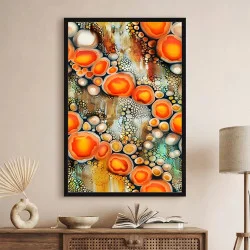 Tablou abstract cu ramă - Energie Solară, tablou abstract modern, perfect pentru living, birou, hol