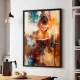 Tablou abstract cu ramă - Lumina dintre Pagini, tablou abstract modern, perfect pentru living, birou, hol