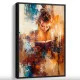 Tablou abstract cu ramă - Lumina dintre Pagini, tablou abstract modern, perfect pentru living, birou, hol