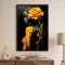 Tablou abstract cu ramă - Trandafirul Galben, tablou abstract pentru interior modern și sofisticat