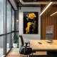 Tablou abstract cu ramă - Trandafirul Galben, tablou abstract pentru interior modern și sofisticat