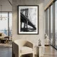 Tablou peisaj urban - Podul Manhattan, tablou înrămat pentru decor interior modern și premium