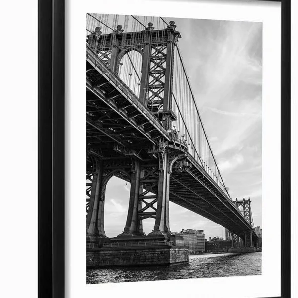 Tablou peisaj urban - Podul Manhattan, tablou înrămat pentru decor interior modern și premium