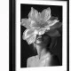 Tablou abstract înrămat portret artistic – Portretul Emoției, decor modern cu flori elegante pentru living