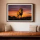 Tablou cu lei - Lion King, tablou cu animale înrămat, forța, eleganța și energia naturii direct în spațiul tău