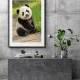 Tablou urs panda - Panda Baby, tablou cu animale înrămat, decor modern și relaxant