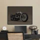Tablou Motocicletă Bobber Vintage Înramat