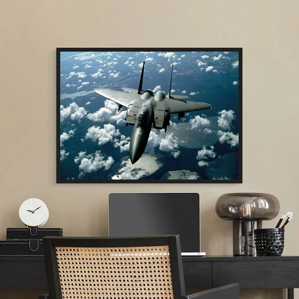 Tablou Avion Vânătoare F-15 Eagle Înramat