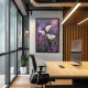 Tablou flori cu ramă - Natura Mov, tablou cu flori modern, decor premium pentru casă