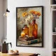 Tablou flori cu ramă - Lumina Cuvântului, tablou înrămat premium cu flori, decor elegant și inspirat 