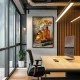 Tablou flori cu ramă - Lumina Cuvântului, tablou înrămat premium cu flori, decor elegant și inspirat 