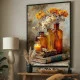 Tablou flori cu ramă - Lumina Cuvântului, tablou înrămat premium cu flori, decor elegant și inspirat 