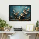 Tablou flori cu ramă - Ramuri Înflorite, tablou cu flori modern, perfect pentru living, birou, hol