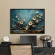 Tablou flori cu ramă - Ramuri Înflorite, tablou cu flori modern, perfect pentru living, birou, hol
