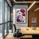 Tablou cu flori înrămat - Bujori Înfloriți, tablou premium inspirat din estetica florală