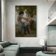 A young girl defending herself against eros - Reproduceri pictori celebri