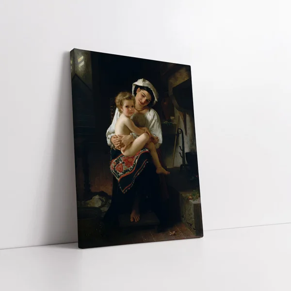 Young mother gazing at her child - Reproduceri pictori celebri