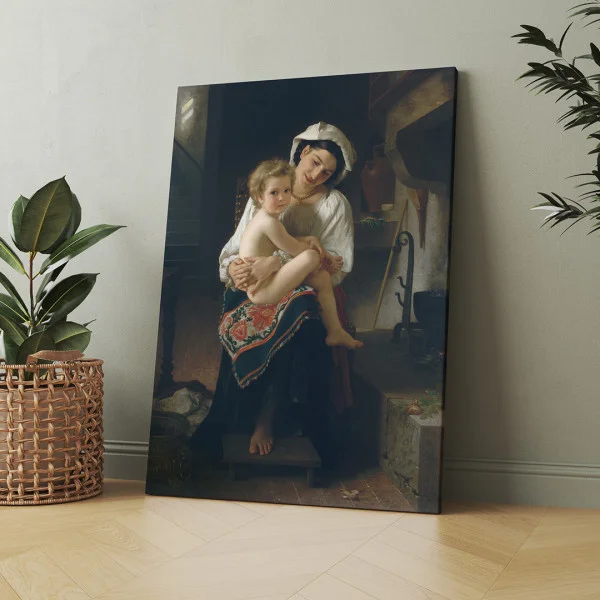 Young mother gazing at her child - Reproduceri pictori celebri