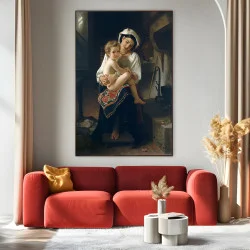 Young mother gazing at her child - Reproduceri pictori celebri