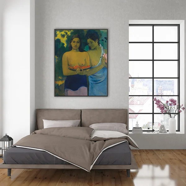 Doua Femei Tahitiene - Reproduceri pictori celebri