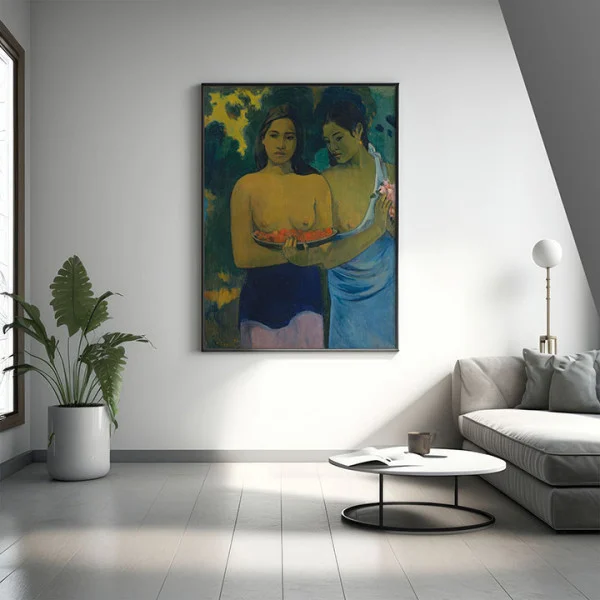 Doua Femei Tahitiene - Reproduceri pictori celebri
