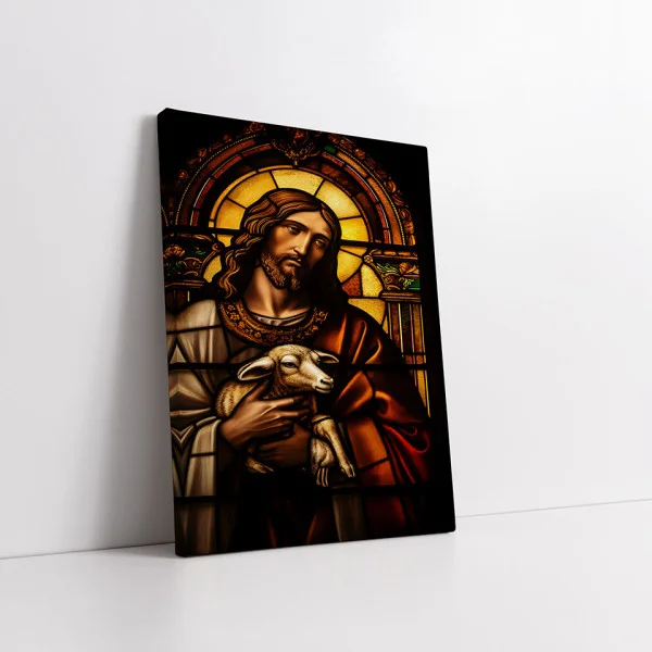 Mielul lui Dumnezeu vitraliu - Tablou religios