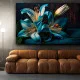 Tablou canvas cu crini albaștri – Crini Albaștri, decor floral elegant pentru living modern