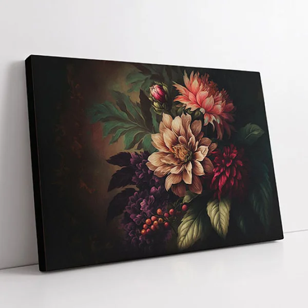 Tablou canvas cu flori - Ritm Botanic, tablou în stil Japandi ideal pentru decoruri minimaliste sau interioare calde