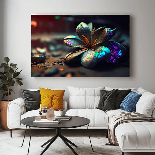 Tablou Modern cu Flori - Vortexul Florilor, Design Contemporan