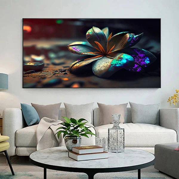 Tablou Modern cu Flori - Vortexul Florilor, Design Contemporan