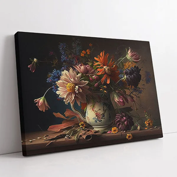 Tablou Canvas cu Flori - Povesti in Culori Nuantate, Stil Clasic de Galerie