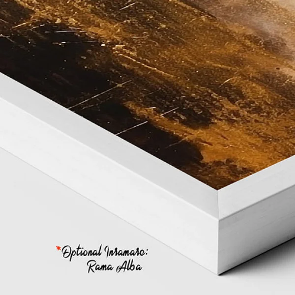 Tablou Canvas cu Flori - Pensula Răsăritului, Reflexii Aurii