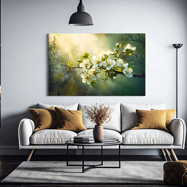 Tablou canvas cu flori – Bucuria Înfloririi, decor floral modern pentru living