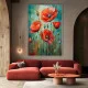 Tablou canvas cu flori - Acuarelă cu Maci, decor elegant pentru living modern