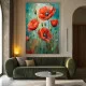 Tablou canvas cu flori - Acuarelă cu Maci, decor elegant pentru living modern