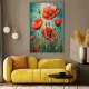 Tablou canvas cu flori - Acuarelă cu Maci, decor elegant pentru living modern