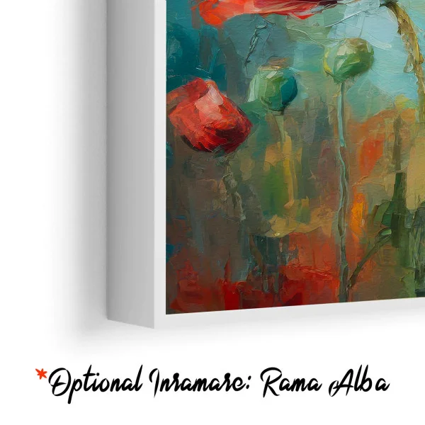Tablou canvas cu flori - Acuarelă cu Maci, decor elegant pentru living modern