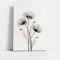Tablou Modern cu Flori - Texturi de Frumusețe, Minimalism Monocrom